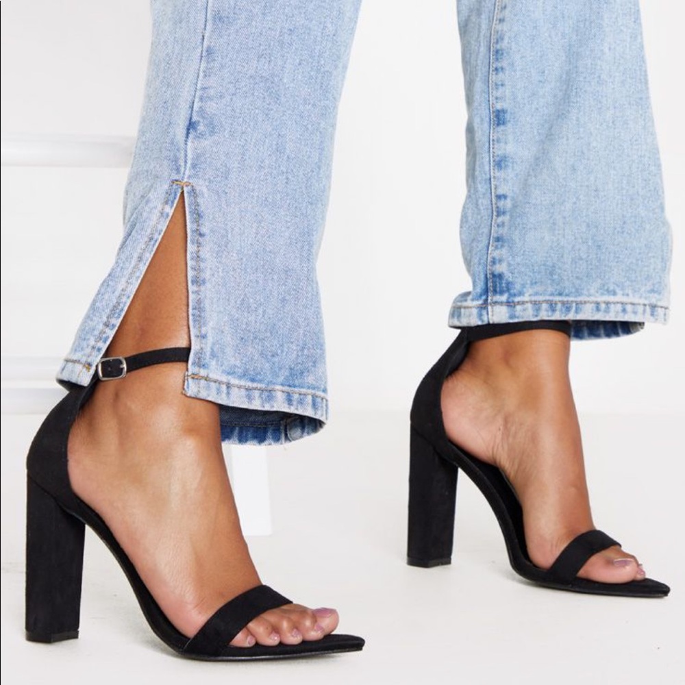 PLT Black Point Toe Block Heel